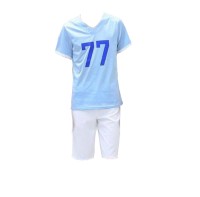 SKCU010 making men's cheerleading uniform style Customizing V-neck cheerleading uniform style Designing costumes cheerleading uniform styles Cheerleading uniforms front view